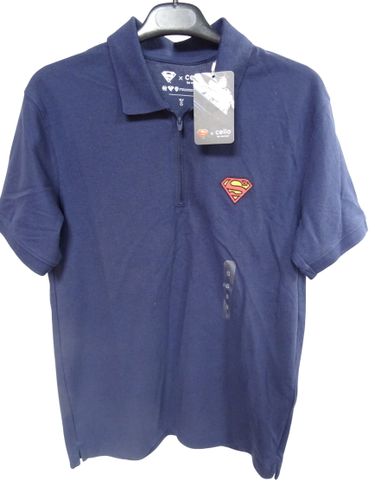 Polo mixte "Superman" marine taille taille S - Celio - Modalova