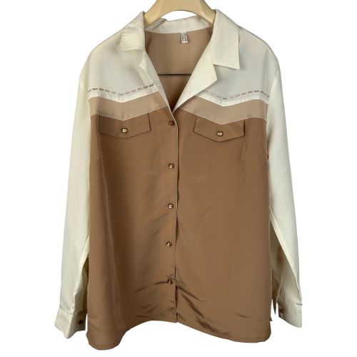 Blouse beige - Taille 46 - Label Emmaus - Modalova