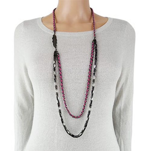 Collier sautoir et rose  plume - Label Emmaus - Modalova