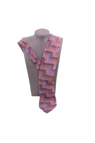 Cravate carré rouge bordeaux / 100% soie - Signée - Hugo Boss - Modalova