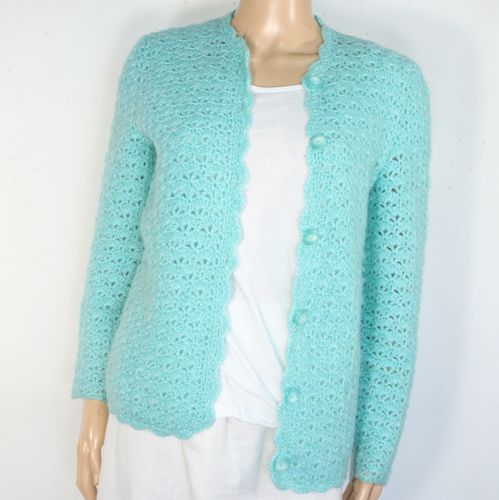 Gilet en Maille Crochet Ciel Taille Estime 38 - Label Emmaus - Modalova