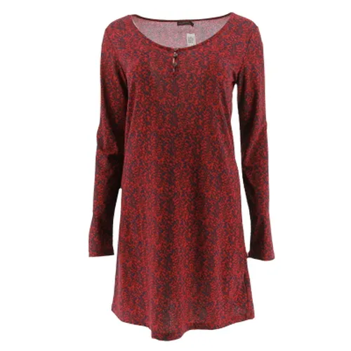 Robe bordeaux imprim bleu fonc manches longues - S - in extenso - Modalova