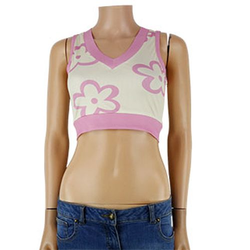 Crop-top et cru imprim - Taille 34 - shein - Modalova