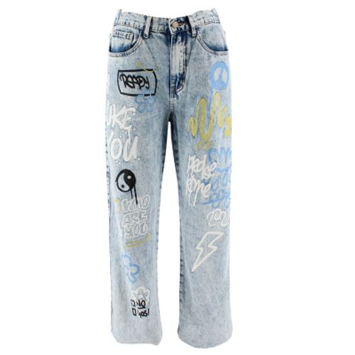 Jeans imprim critures - taille 38 - shein - Modalova