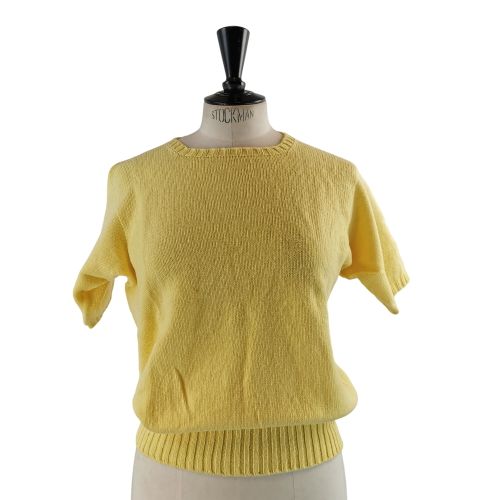 Pull en laine LAMBSWOOL pastel taille 36 col rond manches courtes - Label Emmaus - Modalova