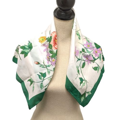 Foulard  motifs vert - Label Emmaus - Modalova