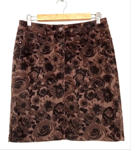 Jupe - 36 - coupe droite fleuri avec strass sur les poches - bral - Modalova
