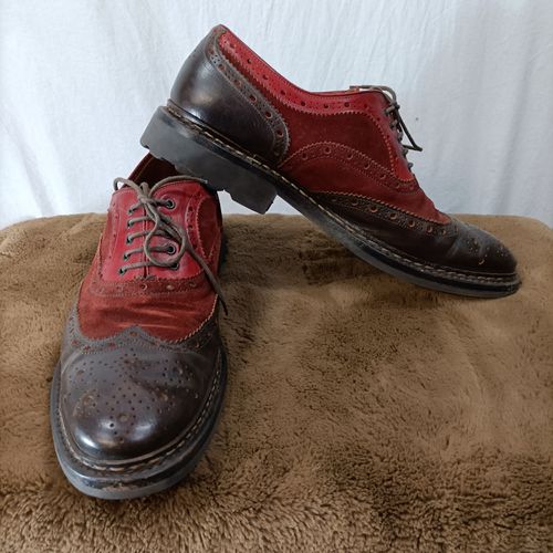 Derbies perfores en cuir - Taille 45 - heschung - Modalova