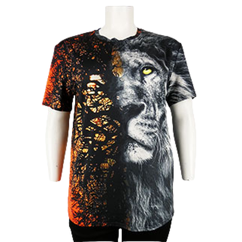 T-shirt imprim lion - taille XXL - shein - Modalova