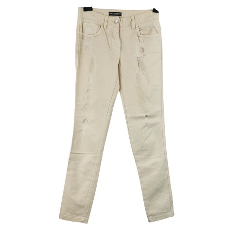 Jeans DOLCE & GABBANA Blanc Crme - dolce gabbbana - Modalova