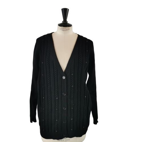 Cardigan long noir TM(estime) - Label Emmaus - Modalova