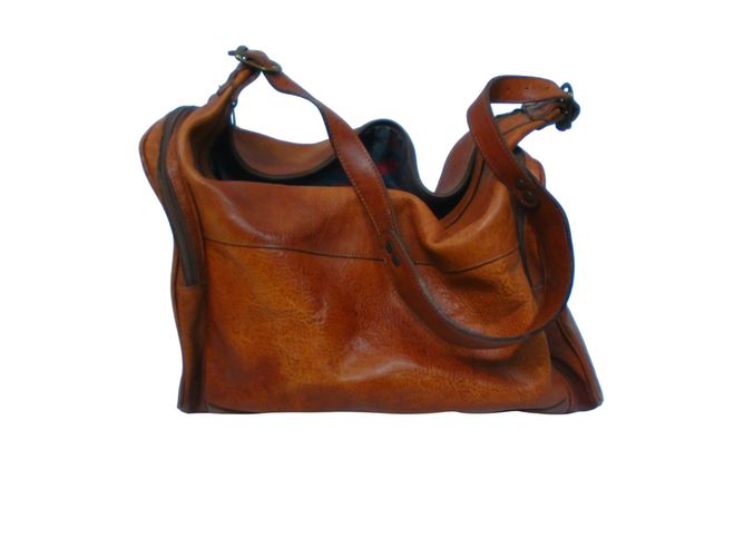 Sac cabas en cuir marron - Label Emmaus - Modalova