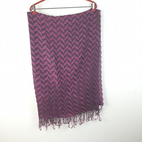 Foulard textur rose et violet - Label Emmaus - Modalova