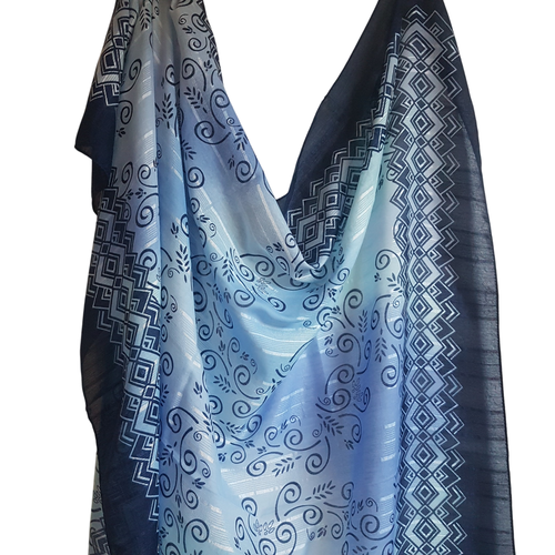 Foulard bleu  motifs - culsoy - Modalova