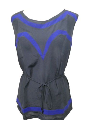 Dbardeur en soie  col rond motif rayures - Taille 40/L - kooka - Modalova