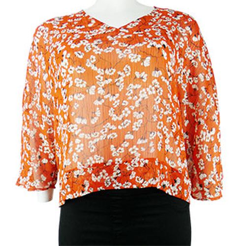 Blouse rouille imprimes fleurs- - T.4 - elora - Modalova