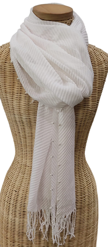 Foulard blanc perl femme-TU - Label Emmaus - Modalova