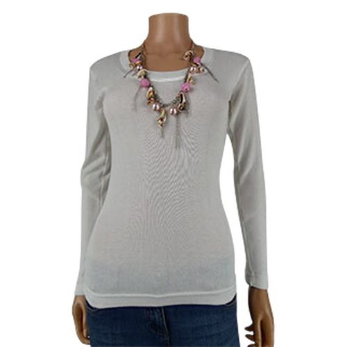 Collier pendentif et argent avec des perles et des coquillages - Label Emmaus - Modalova