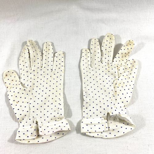 Petit gants blanc  pois bleu - Label Emmaus - Modalova