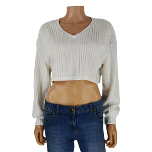 Crop-top cru  rayures - Taille 36 - shein - Modalova