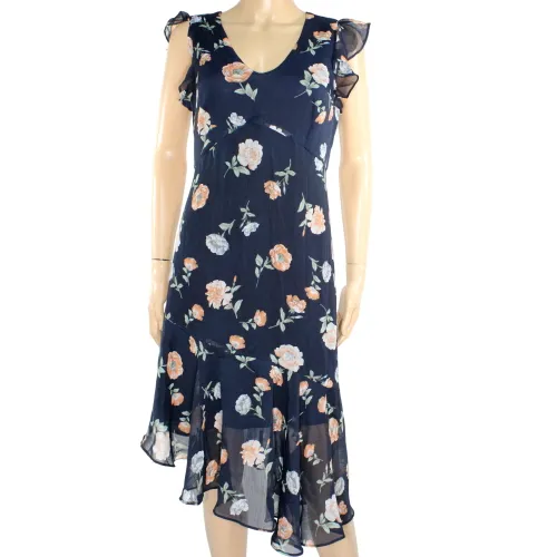 Robe Marine Fleurie Taille 40 - c&a - Modalova