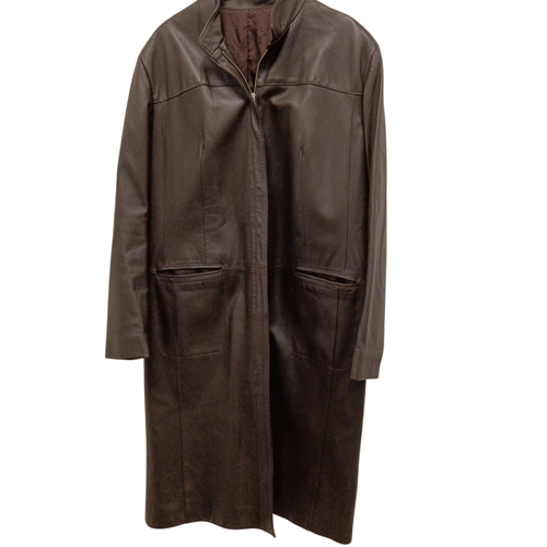 Manteau long en simili cuir Taille 40 /42 Longueur 110 cm - Label Emmaus - Modalova