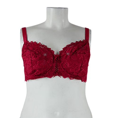 Soutien-gorge bordeaux  dentelle avec armatures - taille 105 E - sans complexe - Modalova