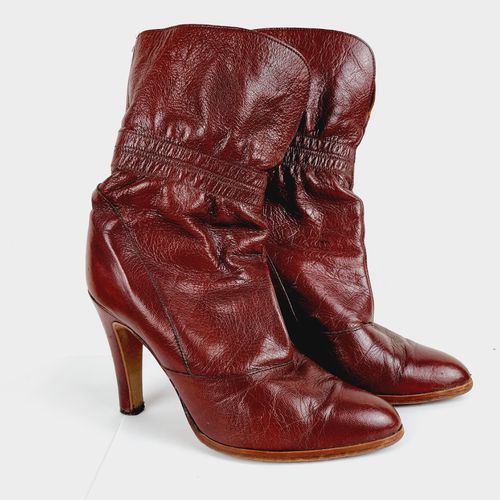 Bottines  talons bordeaux 35 (4 1/2) - Label Emmaus - Modalova