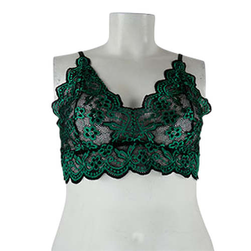 Soutien gorge en dentelle et verte sans armatures - Taille 3 XL - Label Emmaus - Modalova