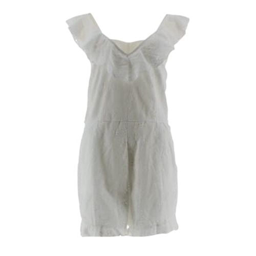 Combi-short blanche avec broderie - taille 40/42 - shein - Modalova