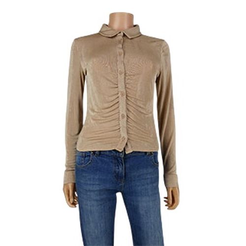 Chemisier beige imprim - taille S - H&M - Modalova