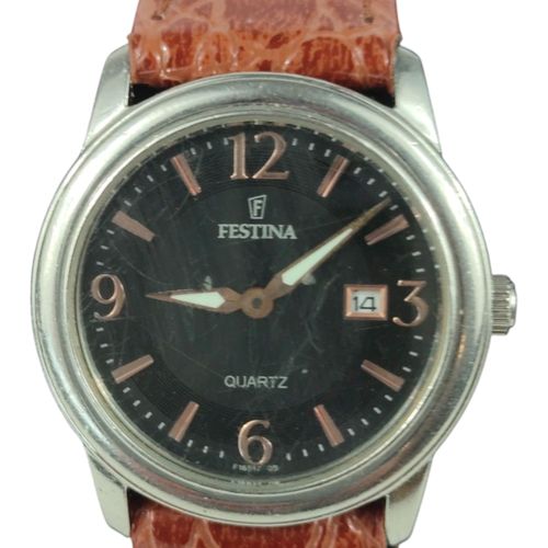Montre "FESTINA n F16517 - bracelet crote de cuir - Label Emmaus - Modalova