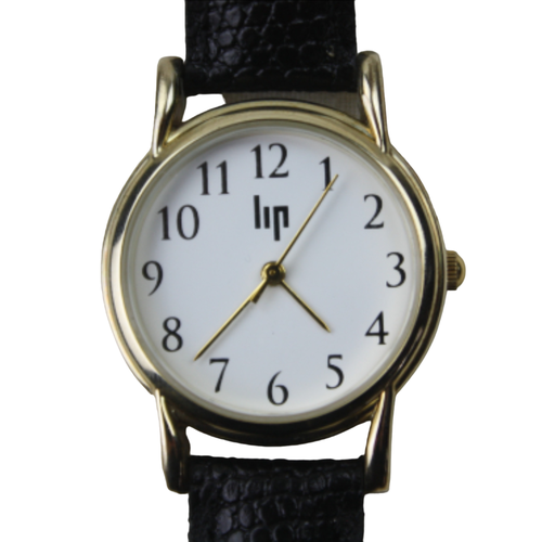 Montre s 09-09 bracelet en cuir noir - lip classic - Modalova