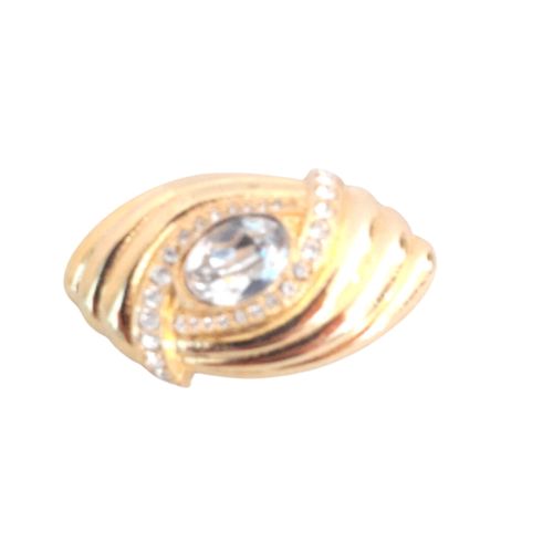 Broche dore sertie de strass - Label Emmaus - Modalova