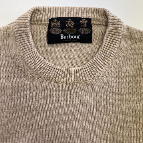 Pull col rond cachemire Beige - T44 - barbour - Modalova