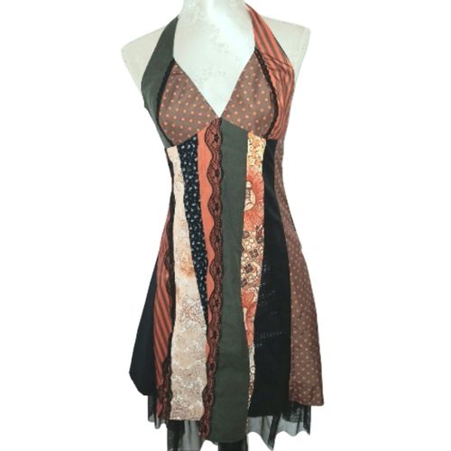 Des filles à la vanille - Robe satinée patchwork - 42 - Label Emmaus - Modalova