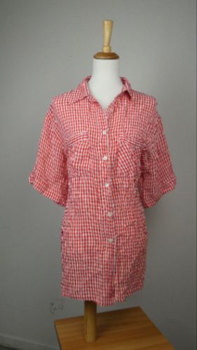 Chemise  carreaux rouge et blanc - marque inconnu - Modalova