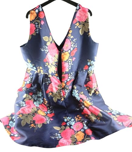 Robe de soire florale Chi chi London curve- marine  imprims fleurs- Taille UK 22 - Label Emmaus - Modalova