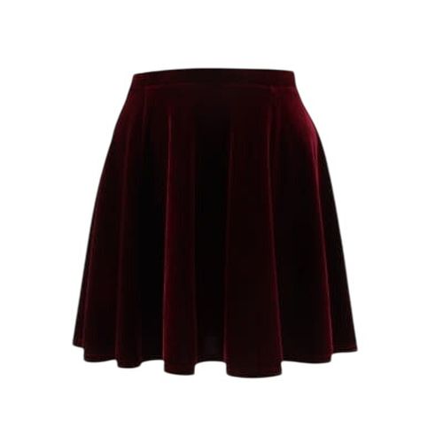 Jupe bordeaux en velours - Taille 36 - topshop - Modalova