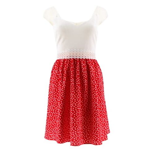 Robe blanche et rouge imprime - taille 40/42 - shein - Modalova