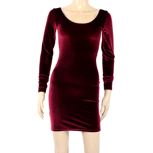 Robe Velours Aubergine Taille S - american apparel - Modalova