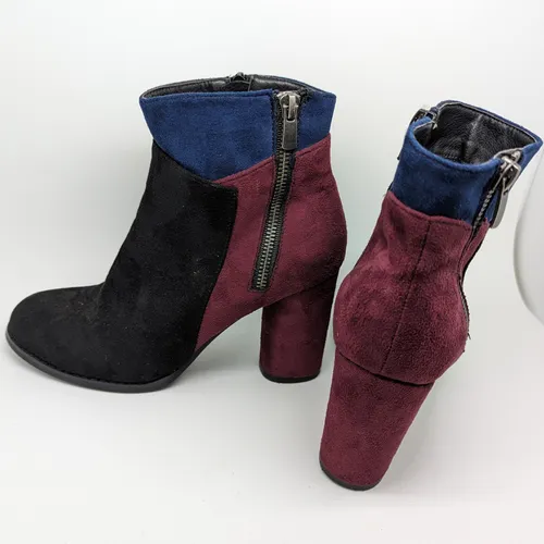 Bottines  talons - T.39 - noir, bleu et bordeaux - tissaia - Modalova