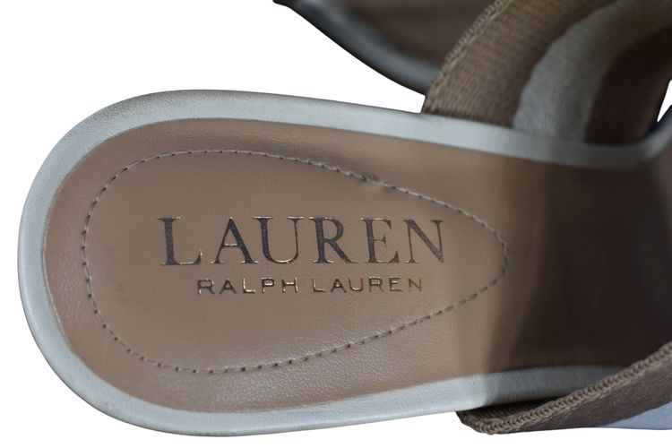 Chaussures - Mules Ralph Lauren en cuir et toile 6,5B (39) talon 6,5cm - Label Emmaus - Modalova
