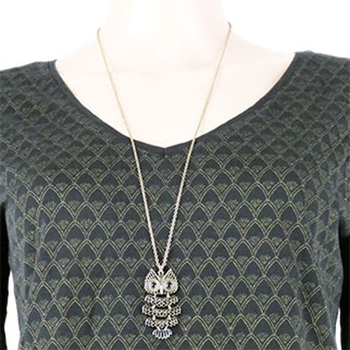 Collier sautoir  pendentif hibou - Label Emmaus - Modalova