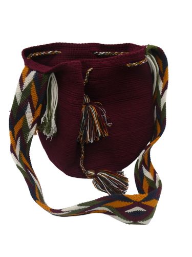 Sac  main motif Wayuu couleur bordeaux - Label Emmaus - Modalova