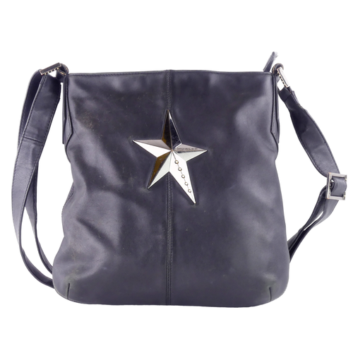 Sac besace en cuir noir - thierry mugler - Modalova