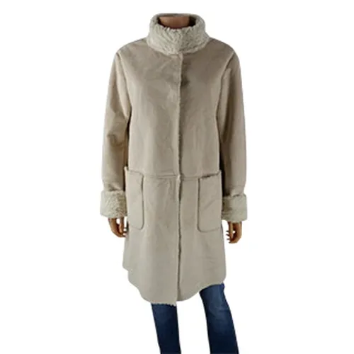 Manteau cru en velours ras avec fausse fourrure - taille 44 - basler - Modalova