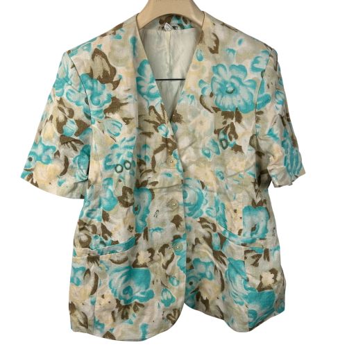 Ensemble vintage motifs floral - Taille veste 50 & Taille jupe 44 - peter hahn - Modalova