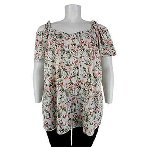 Blouse blanc cass  fleurs roses - Taille 50/52 - kiabi - Modalova