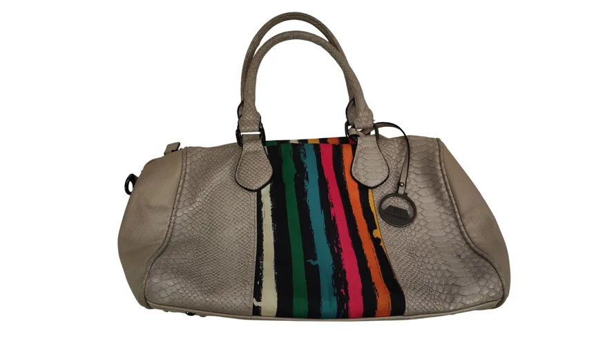 Sac beige imitation cuir avec rayures arc-en-ciel - david jones - Modalova